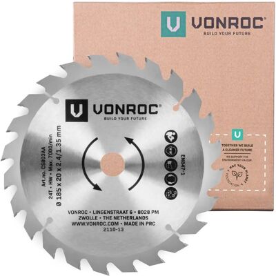 VONROC - Kreissägeblatt 185x20mm, 24Z - Holz Universal VONROC - Kreissägeblatt 185x20mm, 24Z - Holz Universal