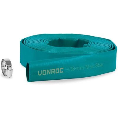 Vonroc - Tuyau plat pour pompes immergées - 10m - 38mm - Hose - Publicité Vonroc - Tuyau plat pour pompes immergées - 10m - 38mm - Hose - Publicité