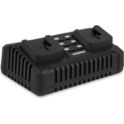 Cargador Rápido Doble 20V - Plataforma VPower VONROC Cargador Rápido Doble 20V - Plataforma VPower VONROC