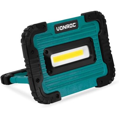 VONROC Luz de trabajo recargable 4V 10W 1000 Lumen - Regulable - Cable USB incluido VONROC Luz de trabajo recargable 4V 10W 1000 Lumen - Regulable - Cable USB incluido