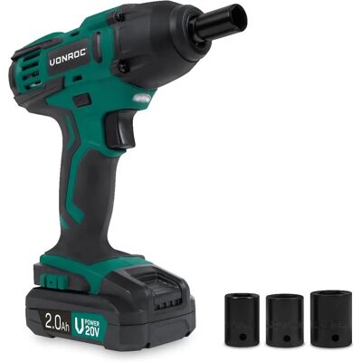 VONROC Llave de impacto - 20V, 150Nm, Control de velocidad, Incluye 4 vasos VONROC Llave de impacto - 20V, 150Nm, Control de velocidad, Incluye 4 vasos