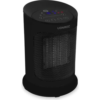 VONROC Elektrische Verwarming - Ventilator - 1200W/1800W - Keramisch - 2 Modi - Thermostaat - Timer - LED-scherm VONROC Elektrische Verwarming - Ventilator - 1200W/1800W - Keramisch - 2 Modi - Thermostaat - Timer - LED-scherm
