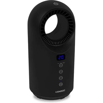VONROC Bladloze 1500W Ventilator - Digitale thermostaat - Afstandsbediening - 3 standen - Zwart VONROC Bladloze 1500W Ventilator - Digitale thermostaat - Afstandsbediening - 3 standen - Zwart