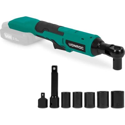VONROC Llave de Carraca Inalámbrica - 20V 50Nm 3/8" - Juego de 8 Vasos VONROC Llave de Carraca Inalámbrica - 20V 50Nm 3/8" - Juego de 8 Vasos