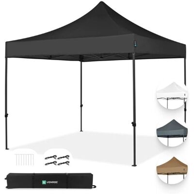 Vonroc PT501XX_BLACK - 3x3m Zwarte tuintent Vonroc PT501XX_BLACK - 3x3m Zwarte tuintent
