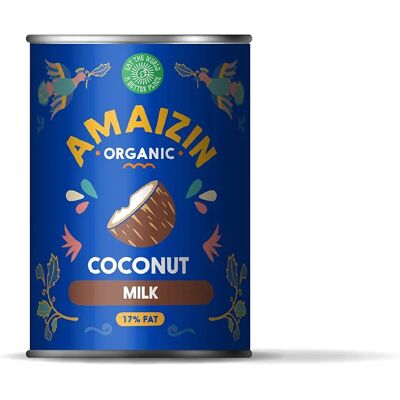 AMAIZIN Leche de coco - Orgánico, 17% grasa - 200ml AMAIZIN Leche de coco - Orgánico, 17% grasa - 200ml