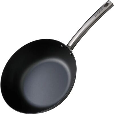 Skottsberg Wok av karbonstål 28cm - Grå - Wok Skottsberg Wok av karbonstål 28cm - Grå - Wok