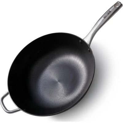 Skottsberg Støpejerns Wok 34cm - PFOA Fri - Holdbar & Lett Skottsberg Støpejerns Wok 34cm - PFOA Fri - Holdbar & Lett