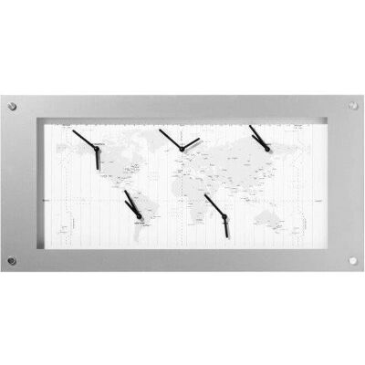 NeXtime B1009065 Zeitzonen-Wanduhr - 39x90 cm Weiß NeXtime B1009065 Zeitzonen-Wanduhr - 39x90 cm Weiß