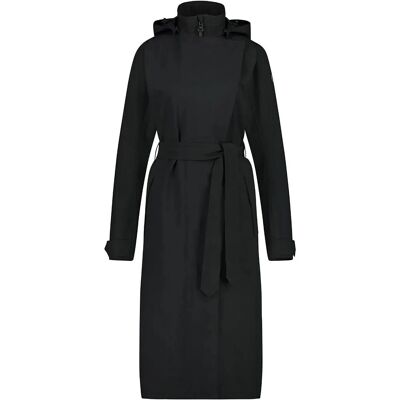 AGU Langer Schwarzer Trenchcoat - Oberbekleidung AGU Langer Schwarzer Trenchcoat - Oberbekleidung