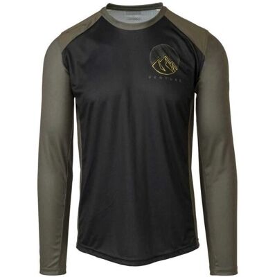 Camiseta MTB Verde Verde Ejército - Agu Hombre - Transpirable y Antiabrasiva Camiseta MTB Verde Verde Ejército - Agu Hombre - Transpirable y Antiabrasiva