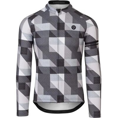 Maillot à manches longues gris AGU pour homme - Essentiel cyclisme - Publicité Maillot à manches longues gris AGU pour homme - Essentiel cyclisme - Publicité