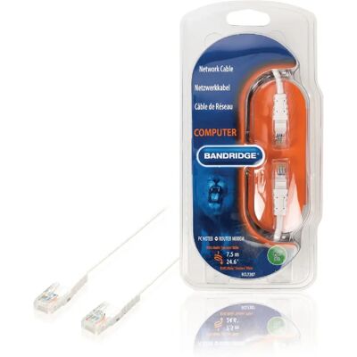 Bandridge Cavo Ethernet 7,5 m Cat5e Bianco - Cavo di Rete Bandridge Cavo Ethernet 7,5 m Cat5e Bianco - Cavo di Rete
