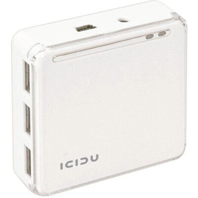 ICIDU USB 2.0 Hub & Reader - Weiß - 3 Anschlüsse - USB Hub & Kartenleser ICIDU USB 2.0 Hub & Reader - Weiß - 3 Anschlüsse - USB Hub & Kartenleser
