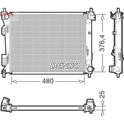DENSO DRM41037 - Moottorin jäähdytin KIA RIO 3 DENSO DRM41037 - Moottorin jäähdytin KIA RIO 3