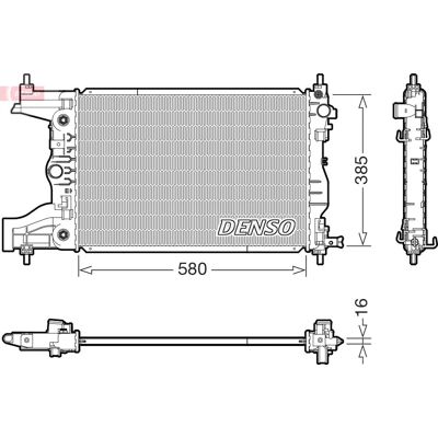 DENSO DRM15016 Moottorin jäähdytin - Chevrolet Cruze DENSO DRM15016 Moottorin jäähdytin - Chevrolet Cruze