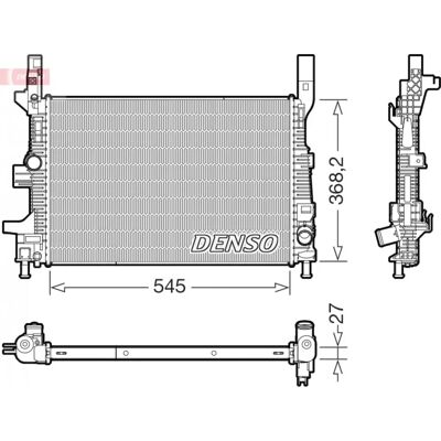 DENSO DRM10122 - Motorkylare radiator för Ford Focus 3, Kuga 2 DENSO DRM10122 - Motorkylare radiator för Ford Focus 3, Kuga 2