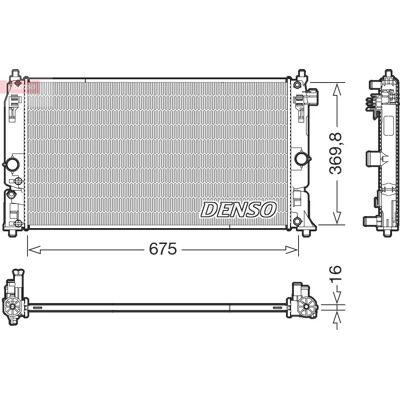 DENSO DRM50150 Moottorin jäähdyttimen jäähdytin - Toyota Lexus OEM DENSO DRM50150 Moottorin jäähdyttimen jäähdytin - Toyota Lexus OEM