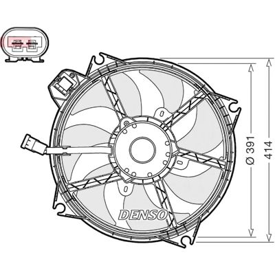 DENSO DER23005 Motore del Ventilatore - Compatibile con Renault DENSO DER23005 Motore del Ventilatore - Compatibile con Renault