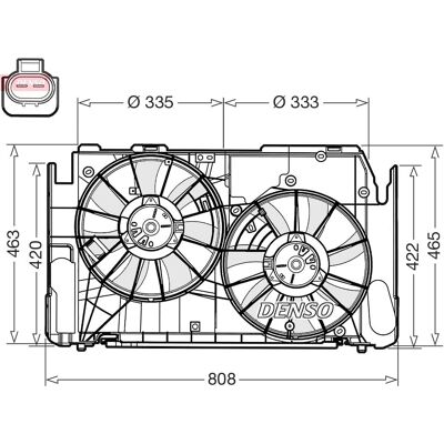 DENSO DER50002 Ventilator - Răcire Motor pentru Toyota RAV4 III SUV DENSO DER50002 Ventilator - Răcire Motor pentru Toyota RAV4 III SUV