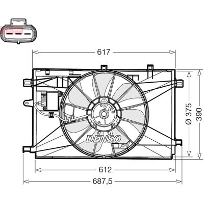 DENSO DER50003 Motore Ventilatore - OEM Toyota DENSO DER50003 Motore Ventilatore - OEM Toyota