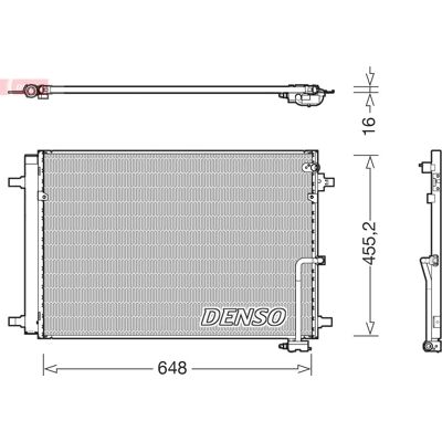 DENSO DCN02042 Klimakondensor - Til VW/Audi, Med Dehydrator DENSO DCN02042 Klimakondensor - Til VW/Audi, Med Dehydrator