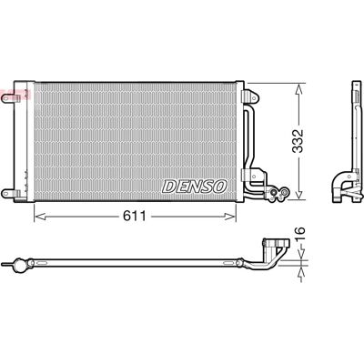 DENSO DCI02034 - Condensatore aria condizionata con essiccatore per VW, Audi, Seat, Škoda DENSO DCI02034 - Condensatore aria condizionata con essiccatore per VW, Audi, Seat, Škoda