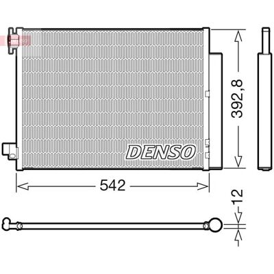 Denso DCN37004 - A/C Kondensator med Tørrer til Dacia Denso DCN37004 - A/C Kondensator med Tørrer til Dacia