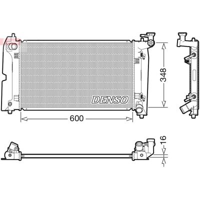 DENSO DRM50111 - Moottorin jäähdytysradiatori DENSO DRM50111 - Moottorin jäähdytysradiatori