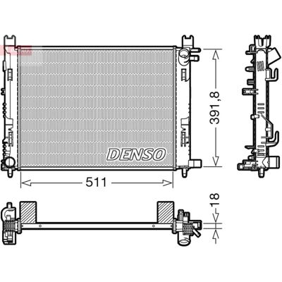 DENSO DRM37002 Ψυγείο κινητήρα - Ψύξη κινητήρα για Dacia Duster, Sandero, Renault Clio 4 DENSO DRM37002 Ψυγείο κινητήρα - Ψύξη κινητήρα για Dacia Duster, Sandero, Renault Clio 4