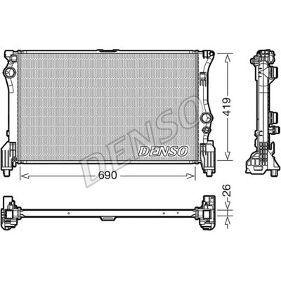 DENSO DRM17112 Mercedes-Benz Radiator - Motorkylning - Vito Van DENSO DRM17112 Mercedes-Benz Radiator - Motorkylning - Vito Van