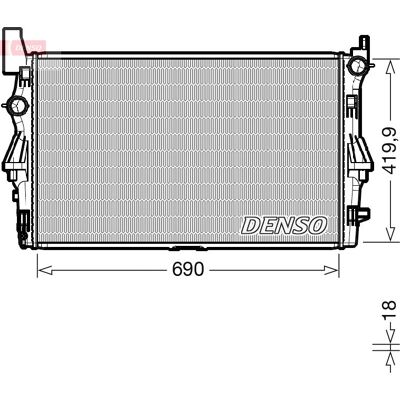 DENSO DRM17114 - Radiator til Mercedes Vito - Motorkøling DENSO DRM17114 - Radiator til Mercedes Vito - Motorkøling