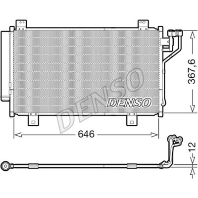 DENSO DCN44012 - Ψυκτικός συμπυκνωτής με αποξηραντήρα για Mazda 6 και station wagon DENSO DCN44012 - Ψυκτικός συμπυκνωτής με αποξηραντήρα για Mazda 6 και station wagon