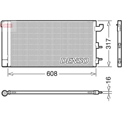 DENSO DCN09144 Klimakondensator - R134a, FIAT Panda II 5-dørs DENSO DCN09144 Klimakondensator - R134a, FIAT Panda II 5-dørs