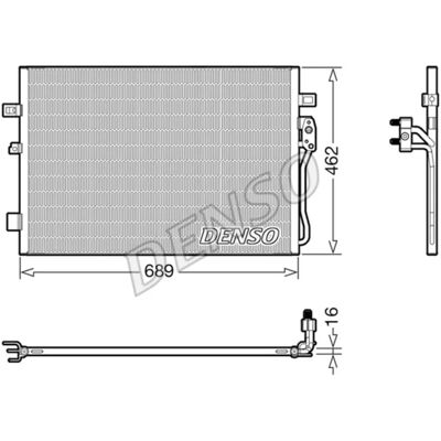 DENSO DCN09145 Luftkondensator - Uden tørre - R134a DENSO DCN09145 Luftkondensator - Uden tørre - R134a