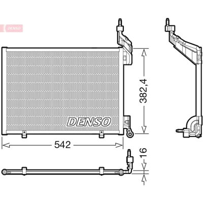 DENSO DCN10048 Kondenser - Ford Fiesta 6 R134a DENSO DCN10048 Kondenser - Ford Fiesta 6 R134a