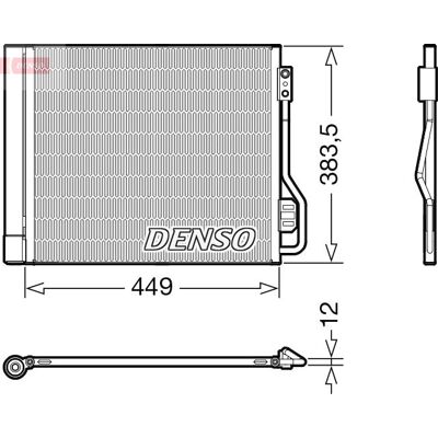 DENSO DCN16002 - Condensator de aer condiționat pentru SMART DENSO DCN16002 - Condensator de aer condiționat pentru SMART