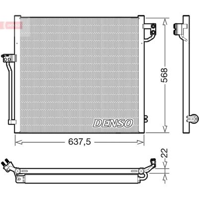 DENSO DCN17058 Condensator compact de aer condiționat - cu usucător DENSO DCN17058 Condensator compact de aer condiționat - cu usucător