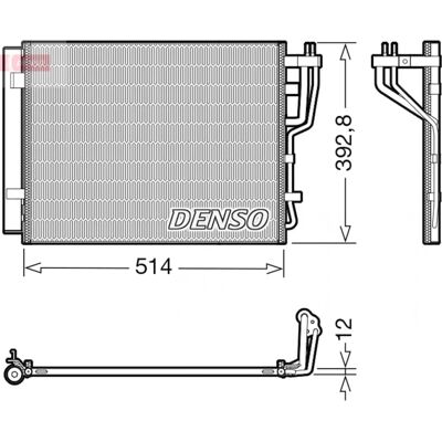 DENSO DCN41014 - Κλιματιστικό συμπυκνωτή με R134a αφυγραντήρα για Hyundai, Kia DENSO DCN41014 - Κλιματιστικό συμπυκνωτή με R134a αφυγραντήρα για Hyundai, Kia