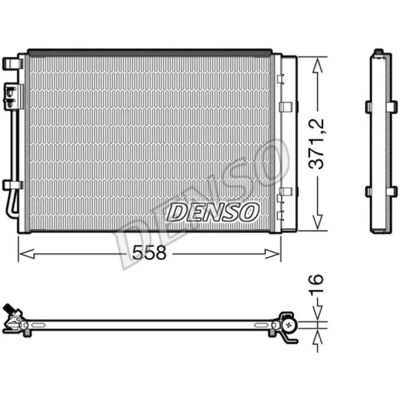 Condensator de aer condiționat DENSO DCN41015 - R134a, Deshidratator Condensator de aer condiționat DENSO DCN41015 - R134a, Deshidratator