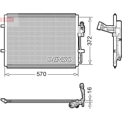DENSO DCN44016 Condensator de Aer Condiționat Mazda 3/5 Uși - R134a DENSO DCN44016 Condensator de Aer Condiționat Mazda 3/5 Uși - R134a