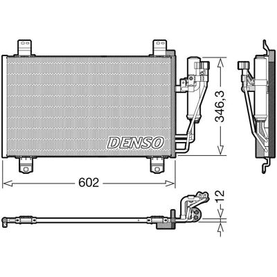 DENSO DCN44017 Condensatore di Alta Qualità - Adatto per Mazda CX-3 DENSO DCN44017 Condensatore di Alta Qualità - Adatto per Mazda CX-3