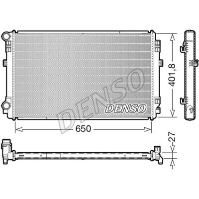 Denso DRM32048 Radiador - compatível com Audi A3, Q2, Seat Ateca, Leon, Skoda Karoq Denso DRM32048 Radiador - compatível com Audi A3, Q2, Seat Ateca, Leon, Skoda Karoq