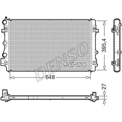 DENSO DRM32051 Moottorin jäähdytysradiattori - 648x411mm DENSO DRM32051 Moottorin jäähdytysradiattori - 648x411mm
