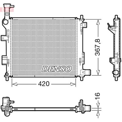 DENSO DRM43005 Vandradiator til Kia Picanto II - Motor Køling DENSO DRM43005 Vandradiator til Kia Picanto II - Motor Køling