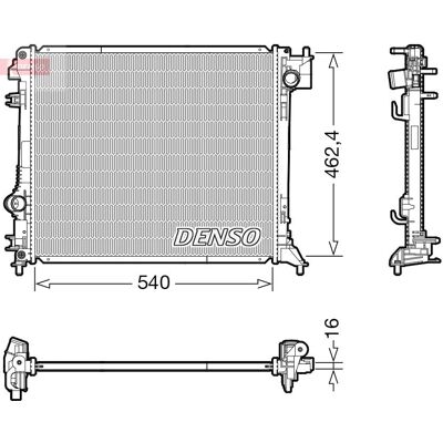 DENSO DRM46062 Jäähdyttimen radiatori - Nissan Qashqai 2 DENSO DRM46062 Jäähdyttimen radiatori - Nissan Qashqai 2