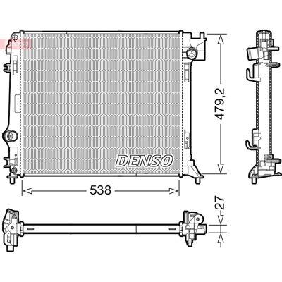 DENSO DRM46064 Moottorin jäähdytin - Nissan, Renault DENSO DRM46064 Moottorin jäähdytin - Nissan, Renault