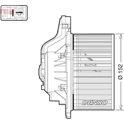 DENSO DEA41015 - Ventilador de habitáculo para veículos com direção à esquerda DENSO DEA41015 - Ventilador de habitáculo para veículos com direção à esquerda