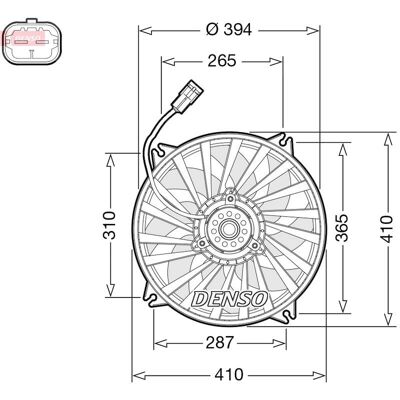 DENSO DER07012 Radiatorfläkt - Motorkylning för Peugeot, Citroën, DS DENSO DER07012 Radiatorfläkt - Motorkylning för Peugeot, Citroën, DS