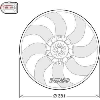 DENSO DER02006 Kølerluftsmotor - Radiatorblæser - 12V - OEM DENSO DER02006 Kølerluftsmotor - Radiatorblæser - 12V - OEM